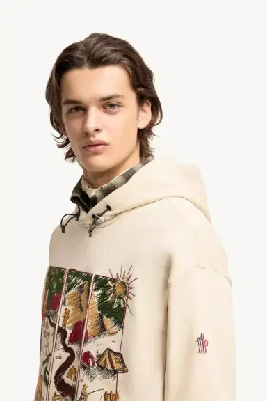 Moncler Grenoble Mountain Landscape Print Cotton Blend Hoodie | Thumbnail 4 Moncler Grenoble Mountain Landscape Print Cotton Blend Hoodie | Thumbnail 4