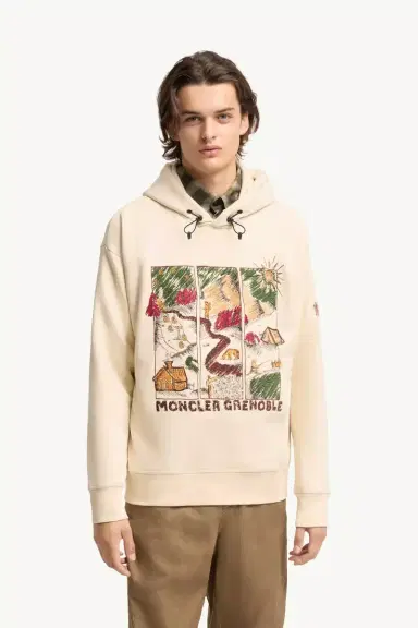 Moncler Grenoble Mountain Landscape Print Cotton Blend Hoodie | Thumbnail 5 Moncler Grenoble Mountain Landscape Print Cotton Blend Hoodie | Thumbnail 5