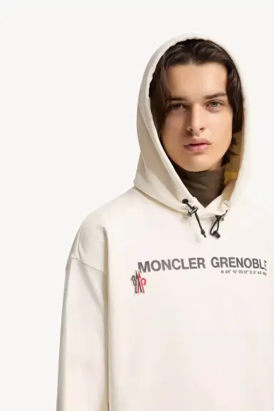 Moncler Grenoble Coordinates Logo Cotton Hoodie | Thumbnail 7 Moncler Grenoble Coordinates Logo Cotton Hoodie | Thumbnail 7