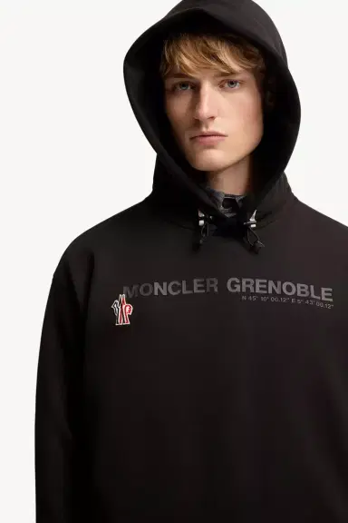 Moncler Grenoble Coordinates Logo Cotton Hoodie | Thumbnail 7 Moncler Grenoble Coordinates Logo Cotton Hoodie | Thumbnail 7