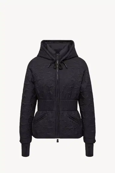 Moncler Grenoble Etaules Leaf Embroidered Hooded Short Down Jacket | Thumbnail 2 Moncler Grenoble Etaules Leaf Embroidered Hooded Short Down Jacket | Thumbnail 2