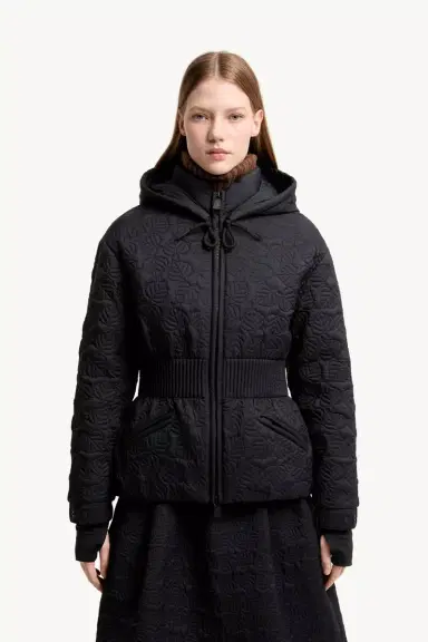 Moncler Grenoble Etaules Leaf Embroidered Hooded Short Down Jacket | Thumbnail 5 Moncler Grenoble Etaules Leaf Embroidered Hooded Short Down Jacket | Thumbnail 5
