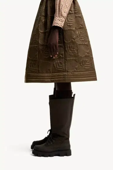 Moncler Grenoble Leaf-quilted Padded A-line Skirt | Thumbnail 4 Moncler Grenoble Leaf-quilted Padded A-line Skirt | Thumbnail 4