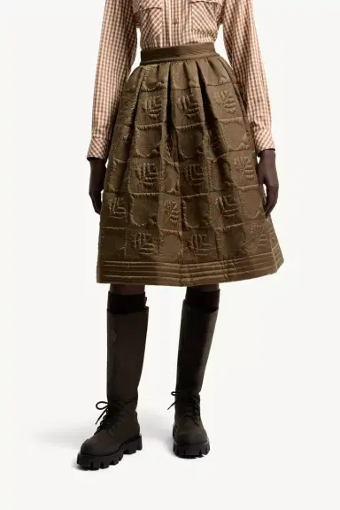 Moncler Grenoble Leaf-quilted Padded A-line Skirt | Thumbnail 5 Moncler Grenoble Leaf-quilted Padded A-line Skirt | Thumbnail 5