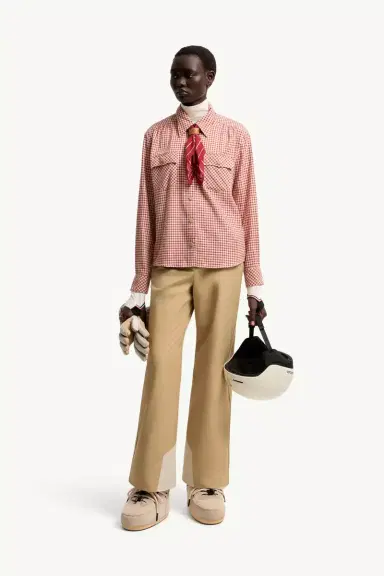 Moncler Grenoble Check Cotton Long Sleeve Shirt | Thumbnail 3 Moncler Grenoble Check Cotton Long Sleeve Shirt | Thumbnail 3