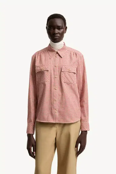 Moncler Grenoble Check Cotton Long Sleeve Shirt | Thumbnail 5 Moncler Grenoble Check Cotton Long Sleeve Shirt | Thumbnail 5