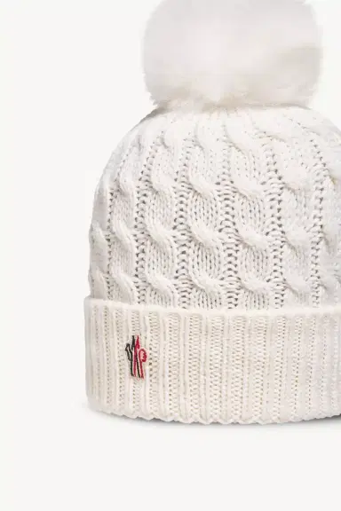 Moncler Grenoble Wool Beanie With Pom Pom | Thumbnail 4 Moncler Grenoble Wool Beanie With Pom Pom | Thumbnail 4