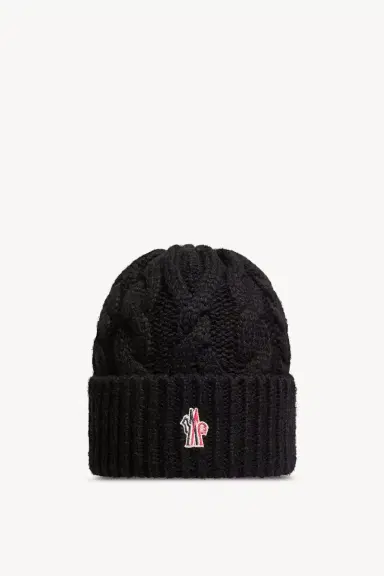 Moncler Grenoble Wool Blend Cable Knit Hat | Thumbnail 2 Moncler Grenoble Wool Blend Cable Knit Hat | Thumbnail 2