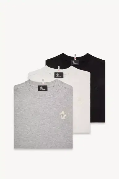 Moncler Grenoble Logo Patch Cotton Blend T-shirt (three Pack) | Thumbnail 2 Moncler Grenoble Logo Patch Cotton Blend T-shirt (three Pack) | Thumbnail 2