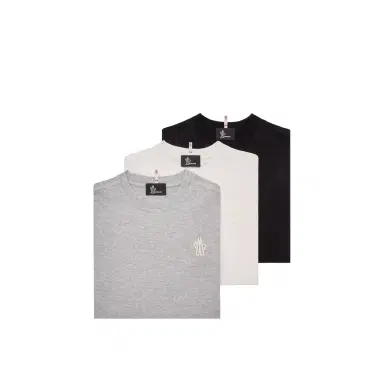 Moncler Grenoble Logo Patch Cotton Blend T-shirt (three Pack) | Thumbnail 1 Moncler Grenoble Logo Patch Cotton Blend T-shirt (three Pack) | Thumbnail 1