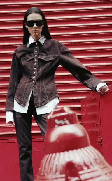 RÙADH The Lennox Peplum Denim Jacket | Thumbnail 2 RÙADH The Lennox Peplum Denim Jacket | Thumbnail 2