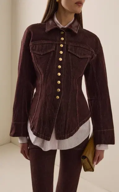 RÙADH The Lennox Peplum Denim Jacket | Thumbnail 4 RÙADH The Lennox Peplum Denim Jacket | Thumbnail 4