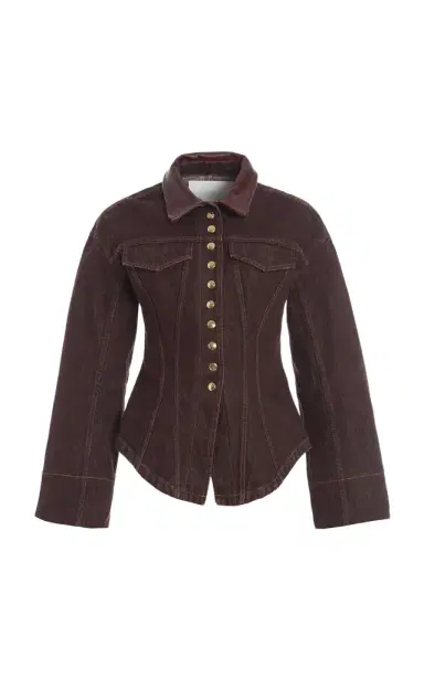 RÙADH The Lennox Peplum Denim Jacket | Thumbnail 1 RÙADH The Lennox Peplum Denim Jacket | Thumbnail 1