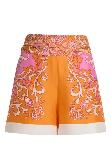 Etro Ornamental Print High Waisted Short | Thumbnail 1 Etro Ornamental Print High Waisted Short | Thumbnail 1