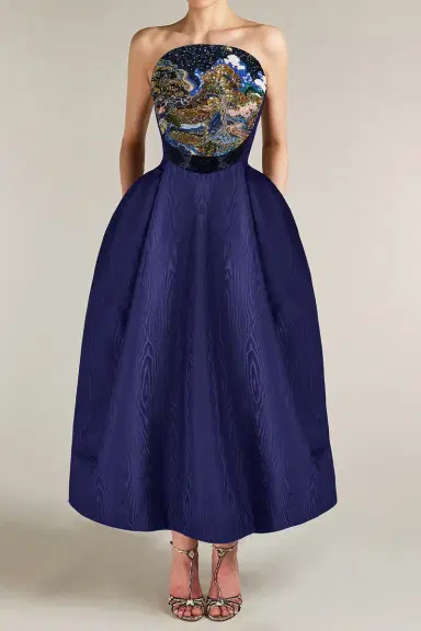 Mary Katrantzou Etta Embellished Landscape Strapless Dress | Thumbnail 2 Mary Katrantzou Etta Embellished Landscape Strapless Dress | Thumbnail 2