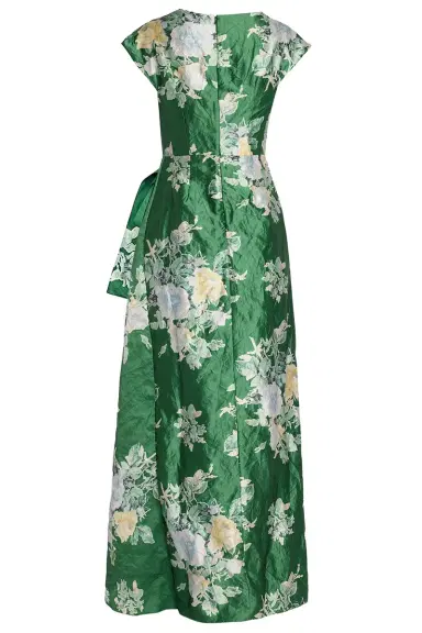 Erdem Floral Textured Asymmetric Gown | Thumbnail 2 Erdem Floral Textured Asymmetric Gown | Thumbnail 2