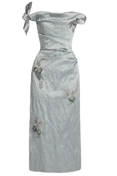 Erdem Embroidered Textured Maxi Dress | Thumbnail 1 Erdem Embroidered Textured Maxi Dress | Thumbnail 1