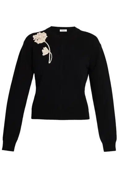 Erdem Floral Ribbon Long Sleeve Cardigan | Thumbnail 1 Erdem Floral Ribbon Long Sleeve Cardigan | Thumbnail 1