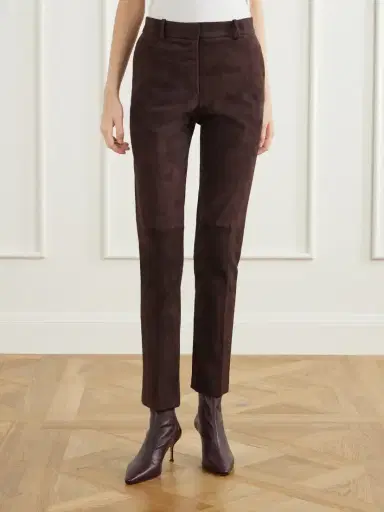 Joseph New Coleman Paneled Suede Mid-rise Slim-fit Pants | Thumbnail 3 Joseph New Coleman Paneled Suede Mid-rise Slim-fit Pants | Thumbnail 3