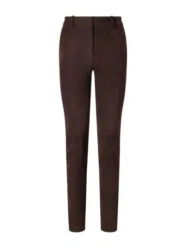 Joseph New Coleman Paneled Suede Mid-rise Slim-fit Pants | Thumbnail 1 Joseph New Coleman Paneled Suede Mid-rise Slim-fit Pants | Thumbnail 1