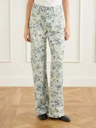 RRL Floral-print High-rise Straight-leg Jeans | Thumbnail 3 RRL Floral-print High-rise Straight-leg Jeans | Thumbnail 3