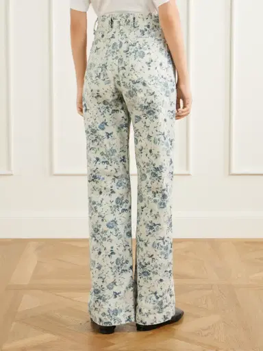 RRL Floral-print High-rise Straight-leg Jeans | Thumbnail 4 RRL Floral-print High-rise Straight-leg Jeans | Thumbnail 4