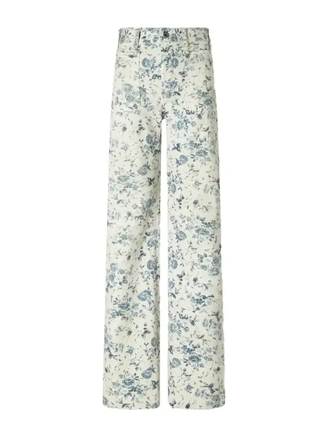 Floral-print High-rise Straight-leg Jeans Floral-print High-rise Straight-leg Jeans