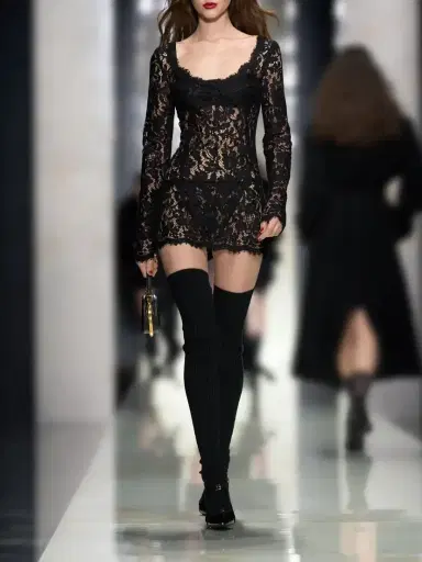 Dolce & Gabbana Corded Lace Mini Dress | Thumbnail 5 Dolce & Gabbana Corded Lace Mini Dress | Thumbnail 5
