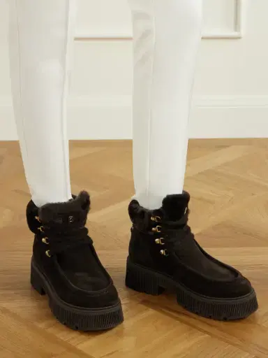 Bogner Turin 10 Suede And Wool-trimmed Ankle Boots | Thumbnail 2 Bogner Turin 10 Suede And Wool-trimmed Ankle Boots | Thumbnail 2