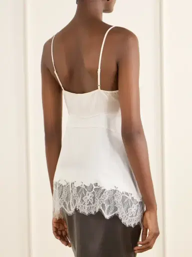 Staud Lina Lace-trimmed Silk-blend Tank | Thumbnail 3 Staud Lina Lace-trimmed Silk-blend Tank | Thumbnail 3