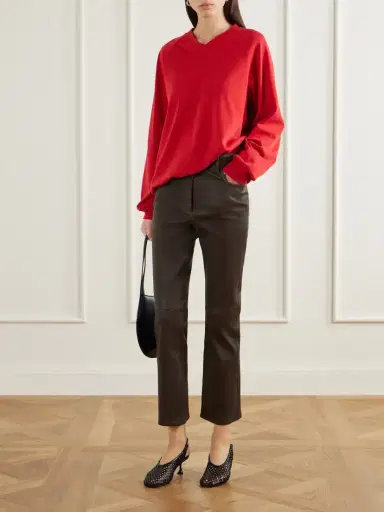 Joseph Duke Leather Cropped Flared Pants | Thumbnail 2 Joseph Duke Leather Cropped Flared Pants | Thumbnail 2