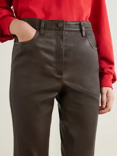 Joseph Duke Leather Cropped Flared Pants | Thumbnail 5 Joseph Duke Leather Cropped Flared Pants | Thumbnail 5