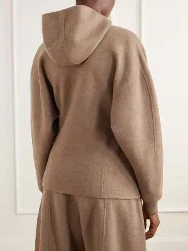 Max Mara Filtro Hooded Wool And Cashmere-blend Zip-up Cardigan | Thumbnail 3 Max Mara Filtro Hooded Wool And Cashmere-blend Zip-up Cardigan | Thumbnail 3