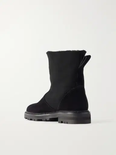 Manolo Blahnik Tomosa 10 Shearling-trimmed Suede Ankle Boots | Thumbnail 3 Manolo Blahnik Tomosa 10 Shearling-trimmed Suede Ankle Boots | Thumbnail 3