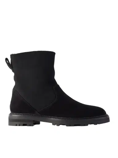 Manolo Blahnik Tomosa 10 Shearling-trimmed Suede Ankle Boots | Thumbnail 1 Manolo Blahnik Tomosa 10 Shearling-trimmed Suede Ankle Boots | Thumbnail 1