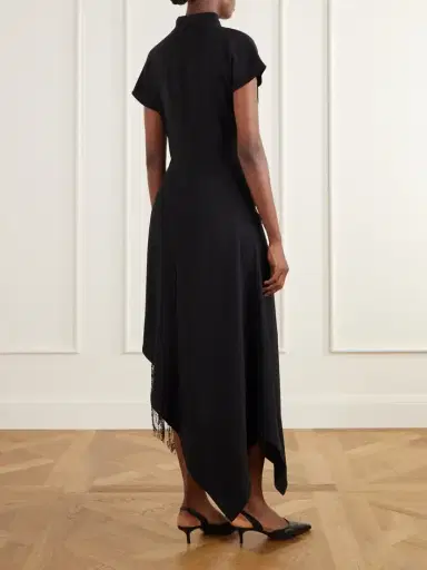 Staud Effie Bead-embellished Crepe Midi Dress | Thumbnail 3 Staud Effie Bead-embellished Crepe Midi Dress | Thumbnail 3