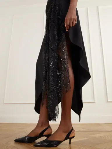 Staud Effie Bead-embellished Crepe Midi Dress | Thumbnail 4 Staud Effie Bead-embellished Crepe Midi Dress | Thumbnail 4