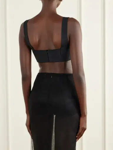 Dolce & Gabbana Cropped Paneled Satin Bustier Top | Thumbnail 3 Dolce & Gabbana Cropped Paneled Satin Bustier Top | Thumbnail 3