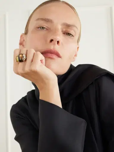 OLE LYNGGAARD COPENHAGEN Boho 18-karat Gold, Quartz, Tourmaline And Diamond Ring | Thumbnail 2 OLE LYNGGAARD COPENHAGEN Boho 18-karat Gold, Quartz, Tourmaline And Diamond Ring | Thumbnail 2