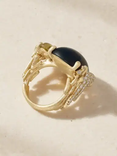 OLE LYNGGAARD COPENHAGEN Boho 18-karat Gold, Quartz, Tourmaline And Diamond Ring | Thumbnail 3 OLE LYNGGAARD COPENHAGEN Boho 18-karat Gold, Quartz, Tourmaline And Diamond Ring | Thumbnail 3