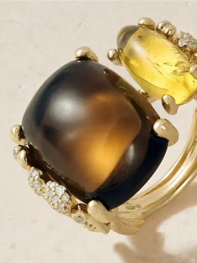 OLE LYNGGAARD COPENHAGEN Boho 18-karat Gold, Quartz, Tourmaline And Diamond Ring | Thumbnail 4 OLE LYNGGAARD COPENHAGEN Boho 18-karat Gold, Quartz, Tourmaline And Diamond Ring | Thumbnail 4