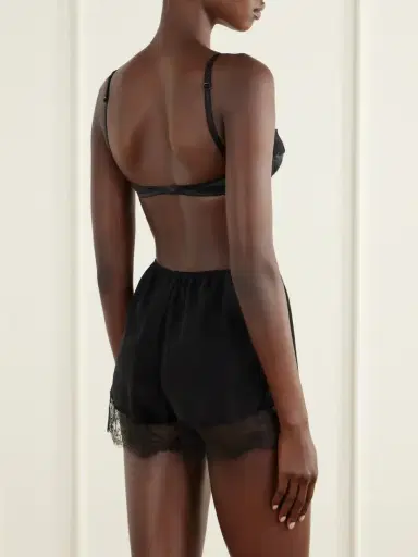 Dolce & Gabbana Lace-trimmed Silk-blend Balconette Bra | Thumbnail 4 Dolce & Gabbana Lace-trimmed Silk-blend Balconette Bra | Thumbnail 4
