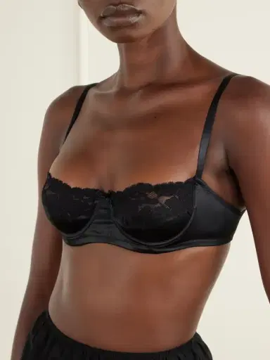Dolce & Gabbana Lace-trimmed Silk-blend Balconette Bra | Thumbnail 5 Dolce & Gabbana Lace-trimmed Silk-blend Balconette Bra | Thumbnail 5