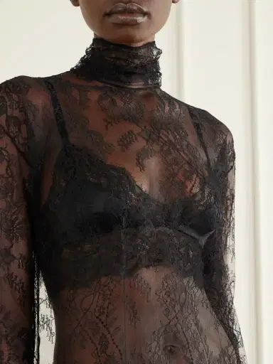 Dolce & Gabbana Chantilly Lace Turtleneck Blouse | Thumbnail 5 Dolce & Gabbana Chantilly Lace Turtleneck Blouse | Thumbnail 5