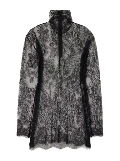 Dolce & Gabbana Chantilly Lace Turtleneck Blouse | Thumbnail 1 Dolce & Gabbana Chantilly Lace Turtleneck Blouse | Thumbnail 1