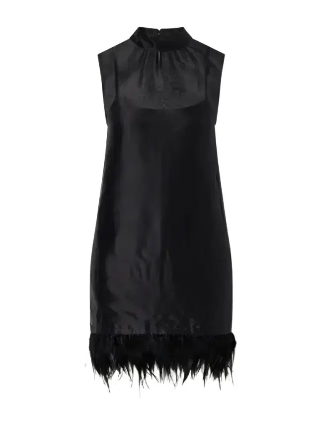 Albee Feather-trimmed Silk Mini Dress Albee Feather-trimmed Silk Mini Dress