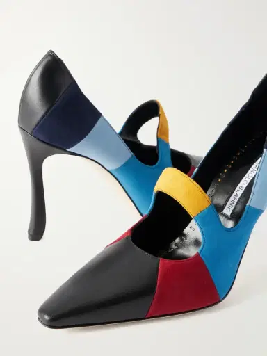 Manolo Blahnik Difusa 105 Suede And Leather Pumps | Thumbnail 5 Manolo Blahnik Difusa 105 Suede And Leather Pumps | Thumbnail 5