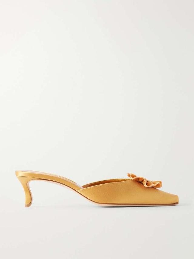 Caulon 50 Velvet-trimmed Satin Pumps Caulon 50 Velvet-trimmed Satin Pumps