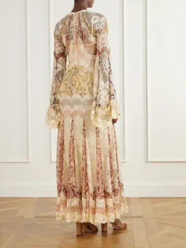 Zimmermann Valiant Paneled Lace-trimmed Chiffon Maxi Dress | Thumbnail 3 Zimmermann Valiant Paneled Lace-trimmed Chiffon Maxi Dress | Thumbnail 3