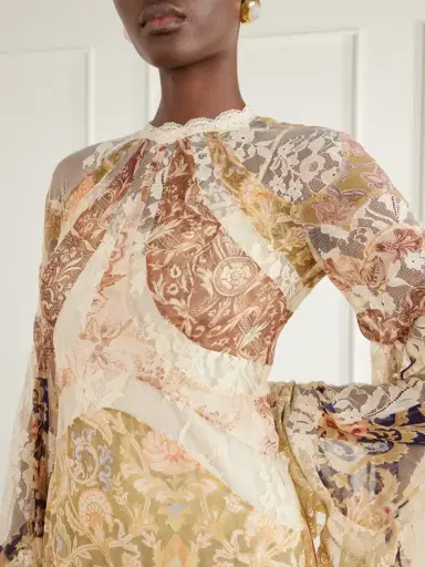 Zimmermann Valiant Paneled Lace-trimmed Chiffon Maxi Dress | Thumbnail 4 Zimmermann Valiant Paneled Lace-trimmed Chiffon Maxi Dress | Thumbnail 4